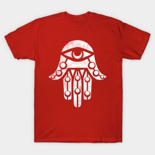 Hamsa White halftone 2 T-Shirt